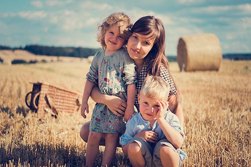 Mama und Kinder