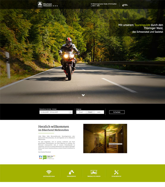 webdesign für bikerhotel-mellestollen