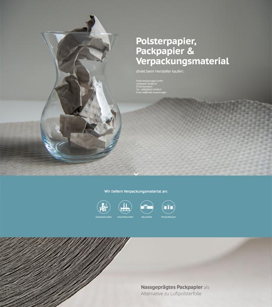 webdesign für polsterpapier