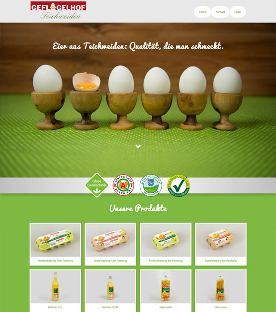 webdesign für Eierproduzent