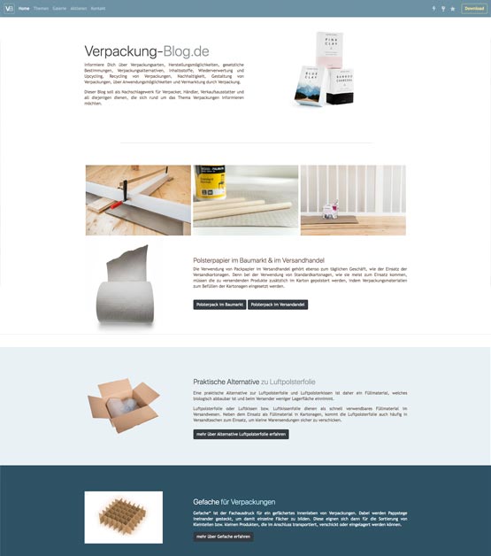 webdesign für Verpackungsmittelhersteller