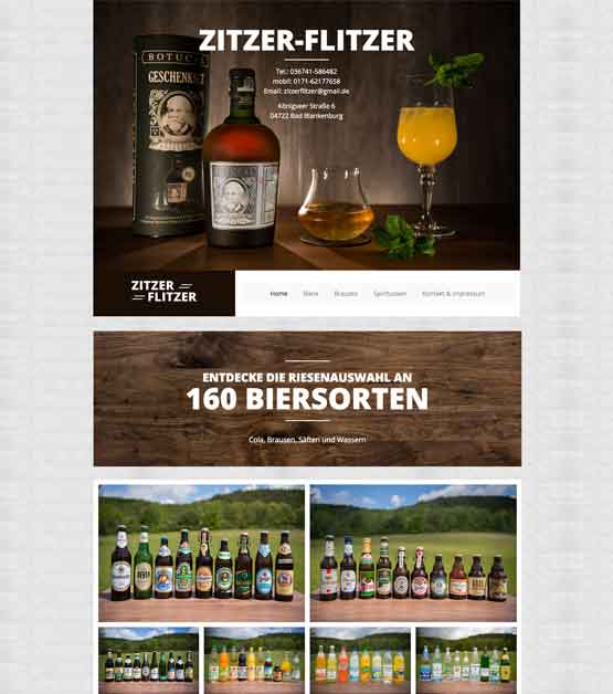 webdesign für Getränkehandel und Spirituosenhandel